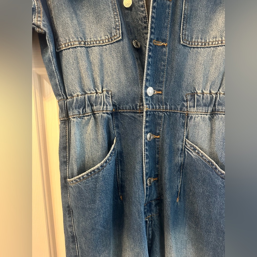 Free People Denim Blue Jumpsuit - Picture 10 of 13